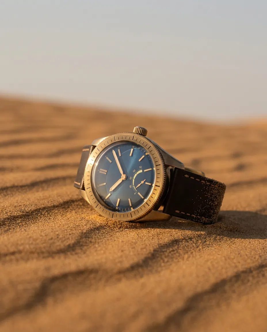 The instrument in a desert terrain