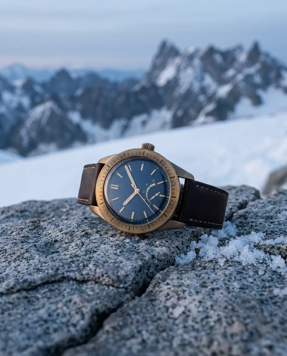The instrument in a mountain terrain